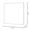 Abstract schilderij 100x100cm canvasprint met 3D-decoraties Kanea Korting