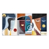 Moderne abstracte compositie 180x90cm set van drie canvassen Mola Aanbieding