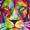 Modern schilderij op canvas 50x70cm leeuw pop art meerkleurig Zora Aanbod