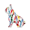 Popart beeld Franse bulldog sculptuur, meerkleurige hars, Vorm XL Korting