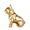 Franse bulldog sculptuur in goudkleurige hars, modern design beeldje Forma-G Aanbod