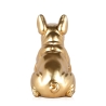 Franse bulldog sculptuur in goudkleurige hars, modern design beeldje Forma-G Korting