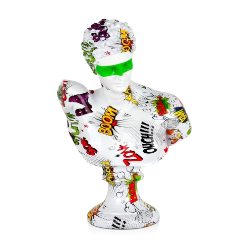 Decoratief pop-art sculptuur buste in hars met graffiti-effect Snark-PA Aanbieding