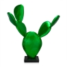 Moderne cactus sculptuur in groene metallic hars - Roka Aanbieding