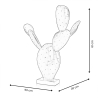 Moderne cactus sculptuur in groene metallic hars - Roka Catalogus