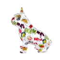 Pop Art Franse Bulldog Beeld Multicolor Hars Scultura Forma-PA Kortingen