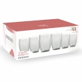 Set van 6 heldere waterglazen 300ml in mondgeblazen glas Acapulco Aanbieding