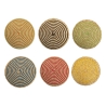 Set van 6 ronde placemats van gevlochten stro Ø38cm Spiral Color Aanbieding