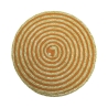 Set van 6 ronde placemats van gevlochten stro Ø38cm Spiral Color Korting