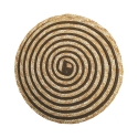 Set van 6 ronde placemats van gevlochten stro Ø38cm Spiral Color Kortingen
