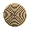 Set van 6 ronde placemats van gevlochten stro Ø38cm Spiral Color Kortingen