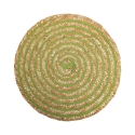 Set van 6 ronde placemats van gevlochten stro Ø38cm Spiral Color Catalogus