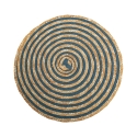 Set van 6 ronde placemats van gevlochten stro Ø38cm Spiral Color Voorraad