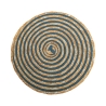 Set van 6 ronde placemats van gevlochten stro Ø38cm Spiral Color Voorraad