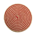Set van 6 ronde placemats van gevlochten stro Ø38cm Spiral Color Keuze
