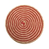 Set van 6 ronde placemats van gevlochten stro Ø38cm Spiral Color Keuze