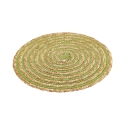 Set van 6 ronde placemats van gevlochten stro Ø38cm Spiral Color Afmetingen