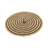 Set van 6 ronde placemats van gevlochten stro Ø38cm Spiral Color Prijs