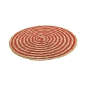 Set van 6 ronde placemats van gevlochten stro Ø38cm Spiral Color Aankoop