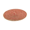 Set van 6 ronde placemats van gevlochten stro Ø38cm Spiral Color Aankoop