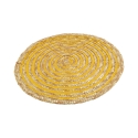Set van 6 ronde placemats van gevlochten stro Ø38cm Spiral Color 