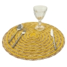 Set van 6 ronde placemats van gevlochten stro Ø38cm Spiral Color 