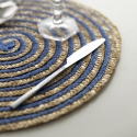 Set van 6 ronde placemats van gevlochten stro Ø38cm Spiral Color Aanbod