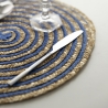 Set van 6 ronde placemats van gevlochten stro Ø38cm Spiral Color Aanbod