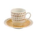 Set van 6 porseleinen espressokopjes met schoteltje 90ml Marea C Kortingen