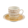 Set van 6 porseleinen espressokopjes met schoteltje 90ml Marea C Kortingen