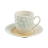 Set van 6 porseleinen espressokopjes met schoteltje 90ml Marea C Keuze
