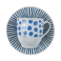 Set van 6 porseleinen espressokopjes met schoteltje 90ml Marea C Karakteristieken