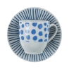 Set van 6 porseleinen espressokopjes met schoteltje 90ml Marea C Karakteristieken