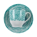 Set van 6 porseleinen espressokopjes met schoteltje 90ml Marea C 