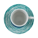 Set van 6 porseleinen espressokopjes met schoteltje 90ml Marea C 
