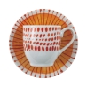 Set van 6 porseleinen espressokopjes met schoteltje 90ml Marea C 