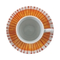 Set van 6 porseleinen espressokopjes met schoteltje 90ml Marea C 