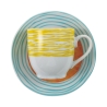 Set van 6 porseleinen espressokopjes met schoteltje 90ml Marea C 