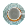 Set van 6 porseleinen espressokopjes met schoteltje 90ml Marea C 