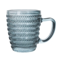 Set van 6 gekleurde glazen espressokopjes 90ml Geometrie C Kortingen