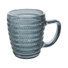 Set van 6 gekleurde glazen espressokopjes 90ml Geometrie C Korting