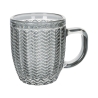 Set van 6 gekleurde glazen espressokopjes 90ml Geometrie C Prijs