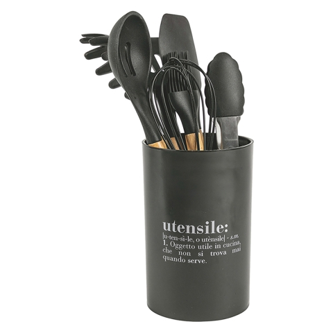 Zwarte gereedschapshouder met inscriptie, 8-delig, Victionary C Aanbieding