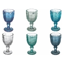 Set van 6 glazen 265ml met arabesk patroon Syrah Aanbod