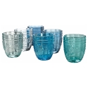 Set van 6 waterglazen 265ml in glas met arabeskdecor Syrah Ocean Korting