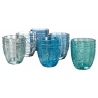 Set van 6 waterglazen 265ml in glas met arabeskdecor Syrah Ocean Korting