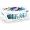 Set van 6 waterglazen 265ml in glas met arabeskdecor Syrah Ocean 