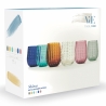 Set van 6 waterglazen 240ml met bewerkte glasoppervlakte Shiraz Karakteristieken