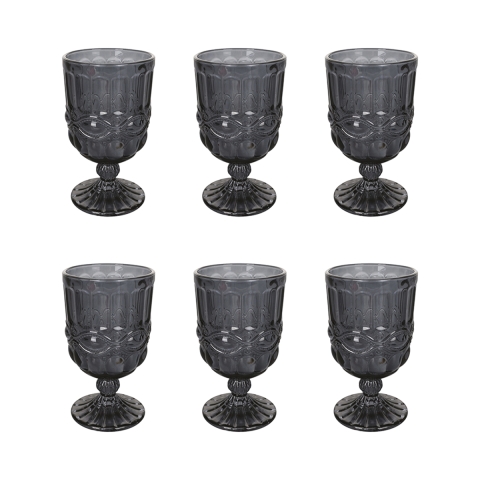 Set van 6 glazen 300 ml met reliëfdecor Nobilis C Aanbieding
