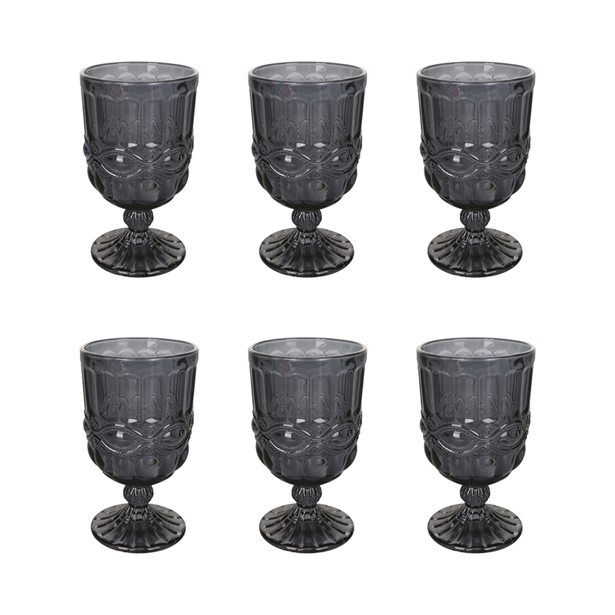 Set van 6 glazen 300 ml met reliëfdecor Nobilis C Aanbieding Set van 6 glazen 300 ml met reliëfdecor Nobilis C Aanbieding